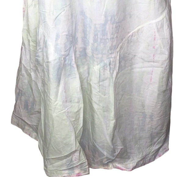 New Anthropologie Lacasa tie dye dress size large White pastel 100% cotton - Picture 6 of 9